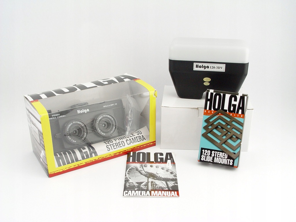 HOLGA stereo pinhole camera 3D, zestaw!