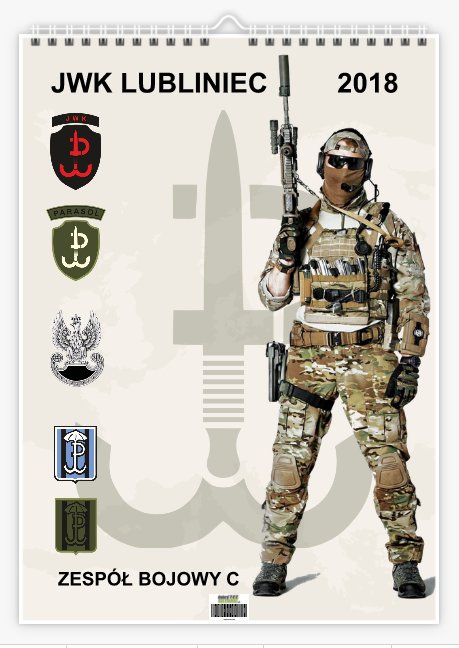JWK LUBLINIEC Kalendarz 2018 Multicam WZ Grom ASG 