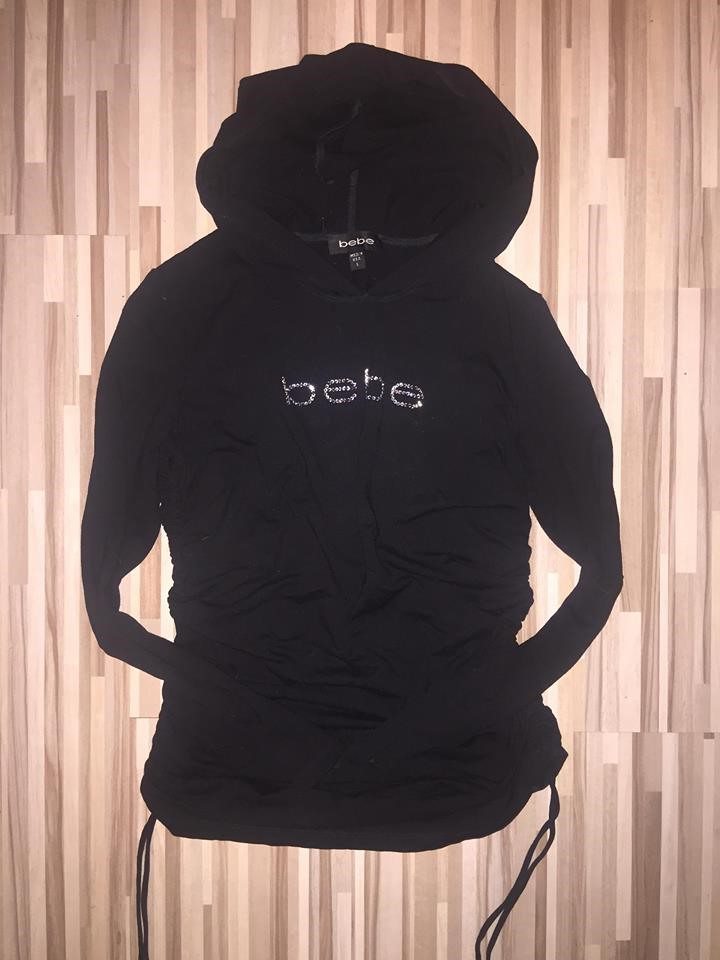 Bebe black bluzka bluza z kapturem hit S