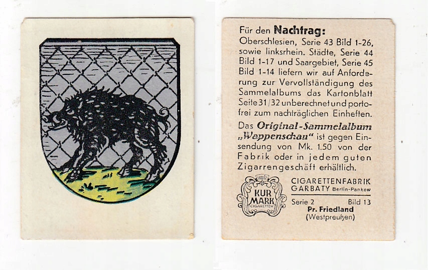 Znaczek herb - Debrzno, Pr. Friedland, -276