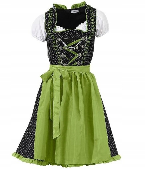 HEINE Bawarska sukienka tyrolska ludowa folk 34 XS