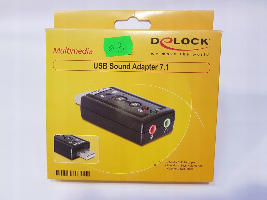 KARTA MUZYCZNA 7.1 USB Delock CMedia CM119 (1)