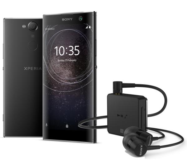 CZARNY Smartfon Sony Xperia XA2 + słuchawki SBH2