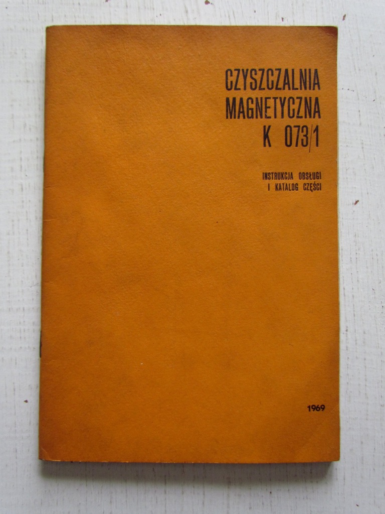 Instrukcja obsługi - Czyszczalnia magnetyczna K 07