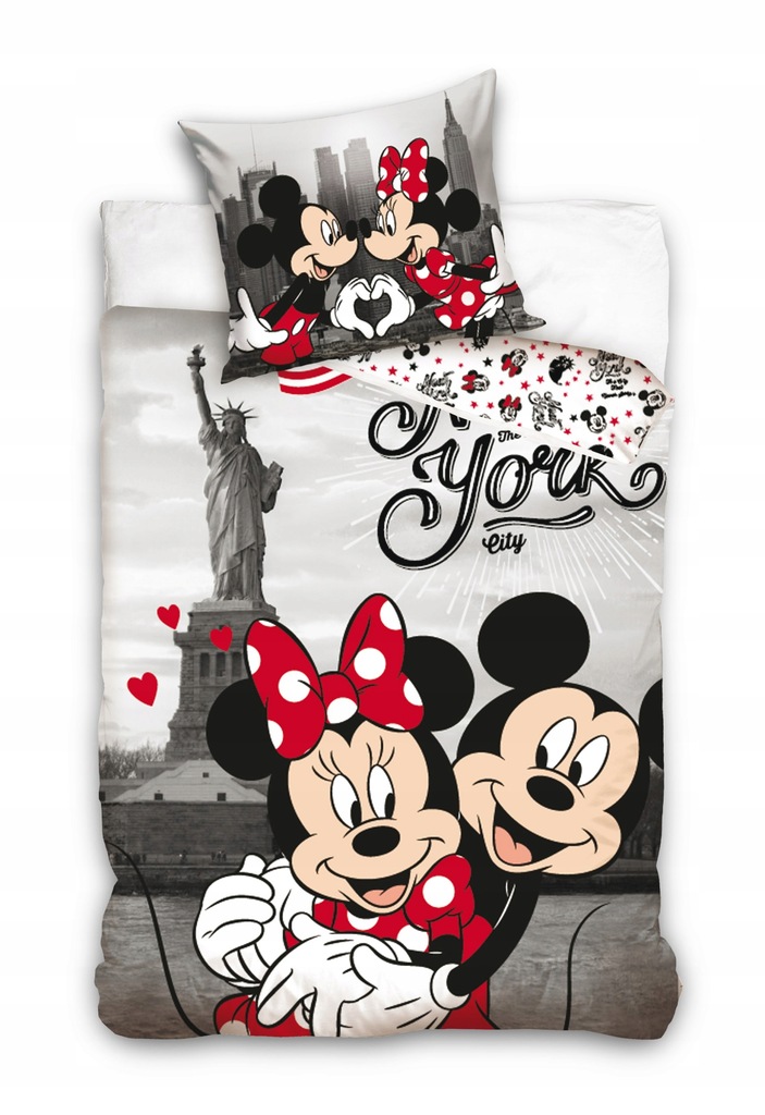 POŚCIEL MŁODZIEŻOWA 140x200 MYSZKA MICKEY I MINNI