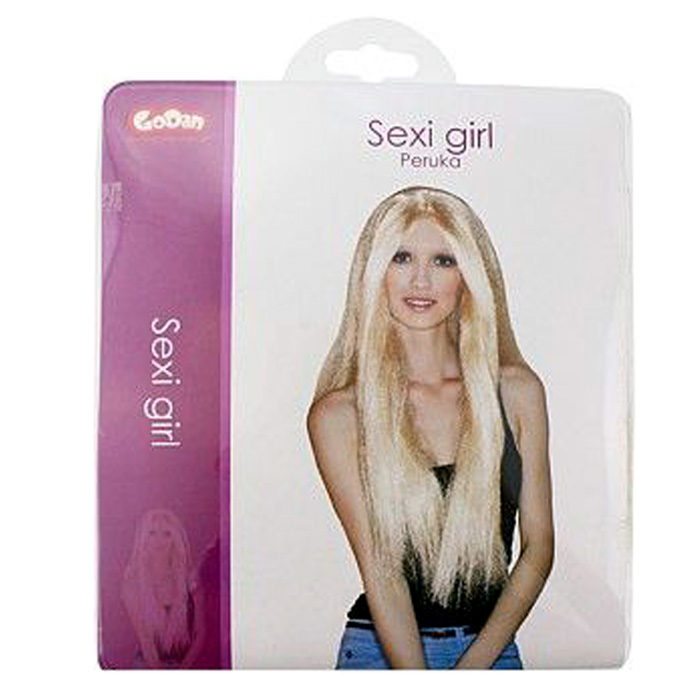 PERUKA SEXI GIRL JASNE BLOND DŁUGIE WŁOSY 60 CM
