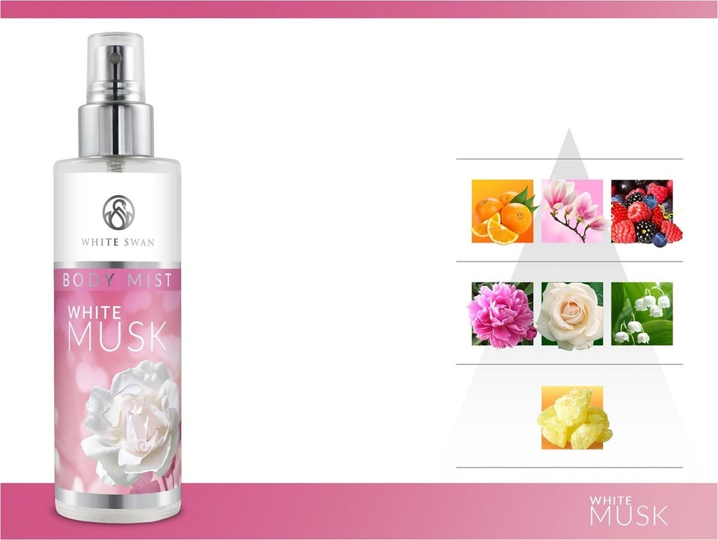 White Swan mgiełka do ciała Białe Piżmo 200ml