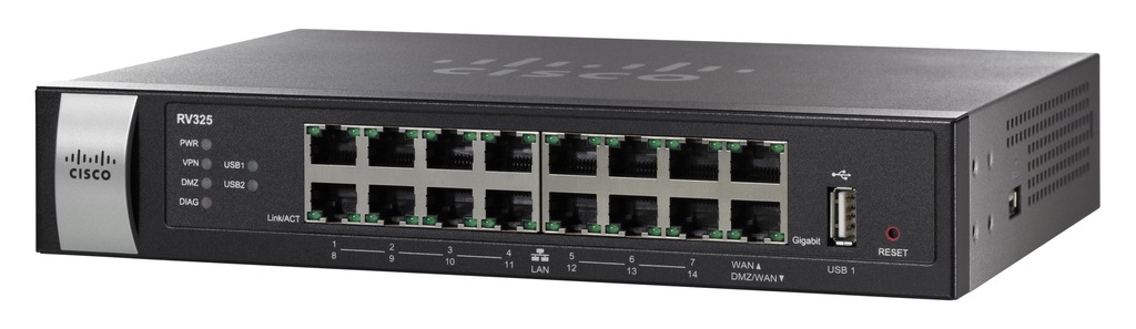 ROUTER CISCO SMALL BUSINESS RV325 2xWAN 16 GE VPN