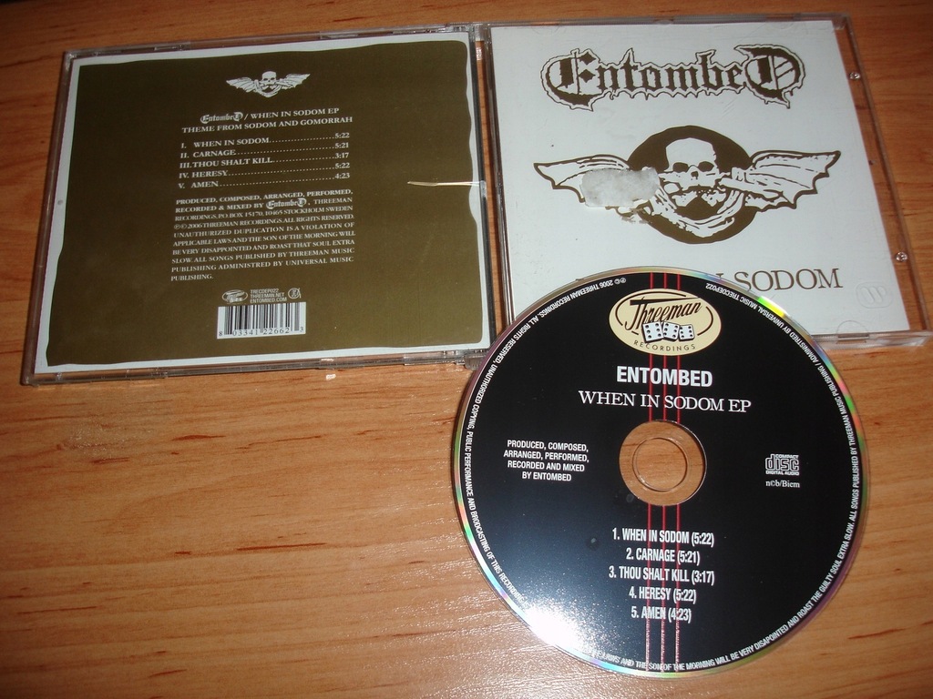 CD ENTOMBED When in Sodom EP