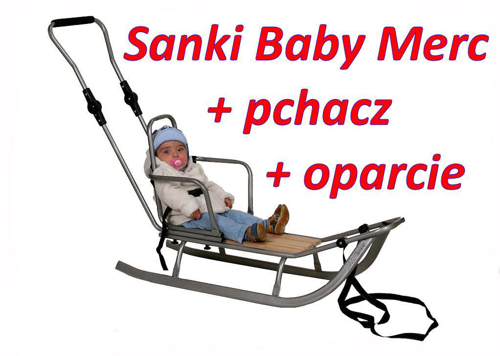 SANKI Baby Merc z pchaczem i oparciem 