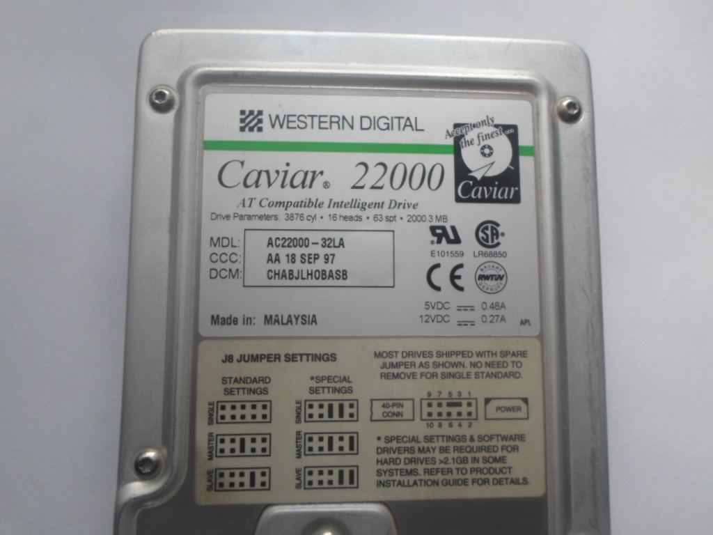 Dysk CAVIAR 22000 WESTERN DIGITAL  2000 3 MB MDL