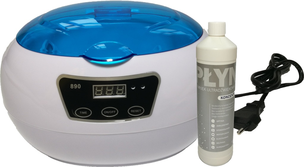 Myjka ultradźwiękowa wanna LCD 240V PŁYN 1l GRATIS