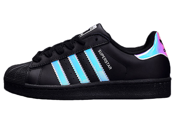 Adidas superstar outlet black holo