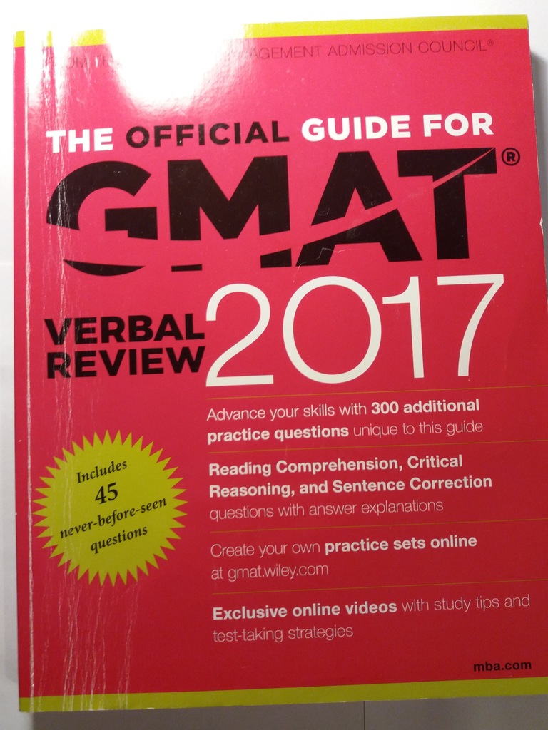 GMAT review - official study guide 3 ksiązki