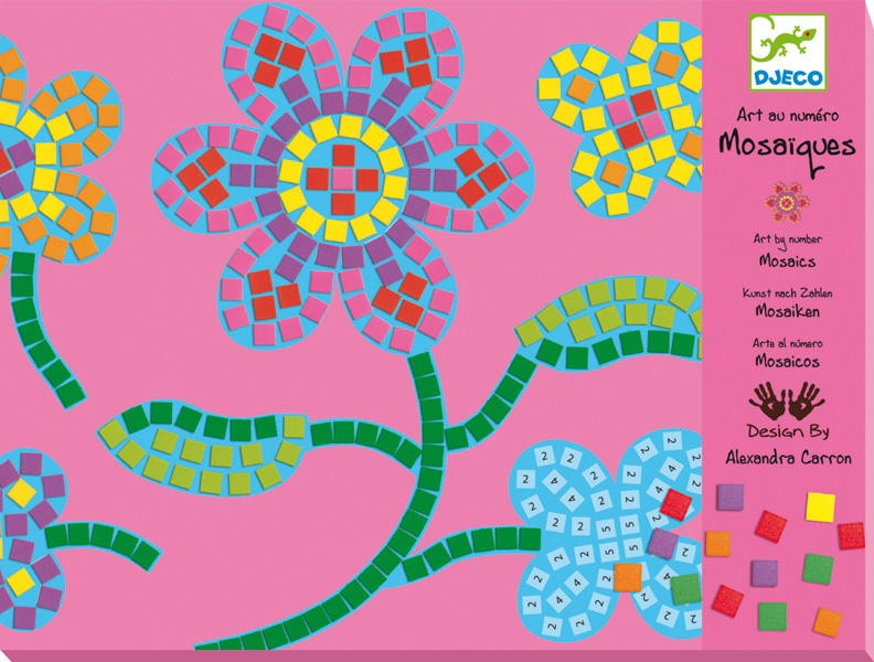 DJECO zestaw ART mozaiki KWIATY 6+