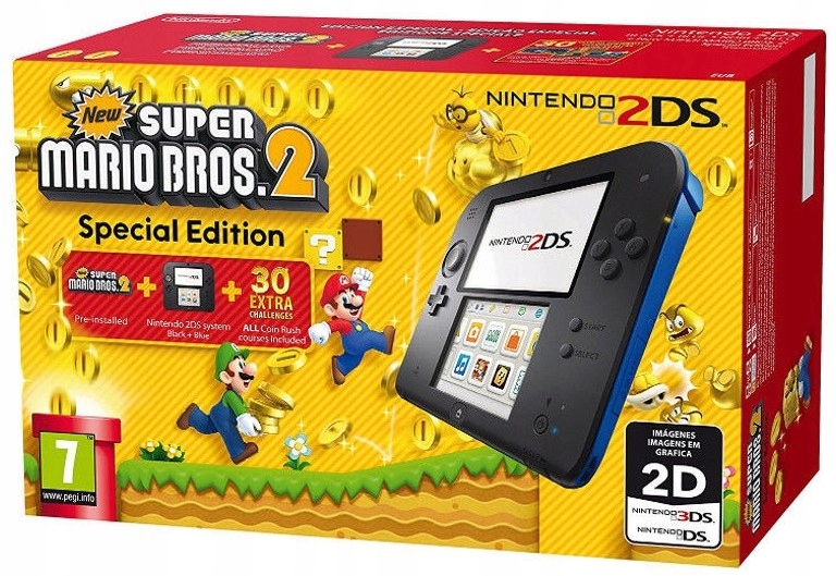 Konsola Nintendo 2DS Black +New Super Mario Bros 2