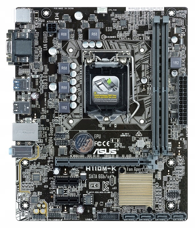 Płyta główna ASUS H110M-K DDR4 LGA1151 mATX