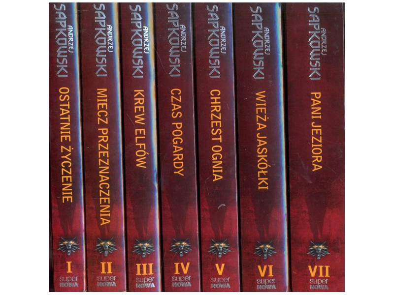 Wiedźmin Saga Wiedźmińska tomy 1-7 Sapkowski