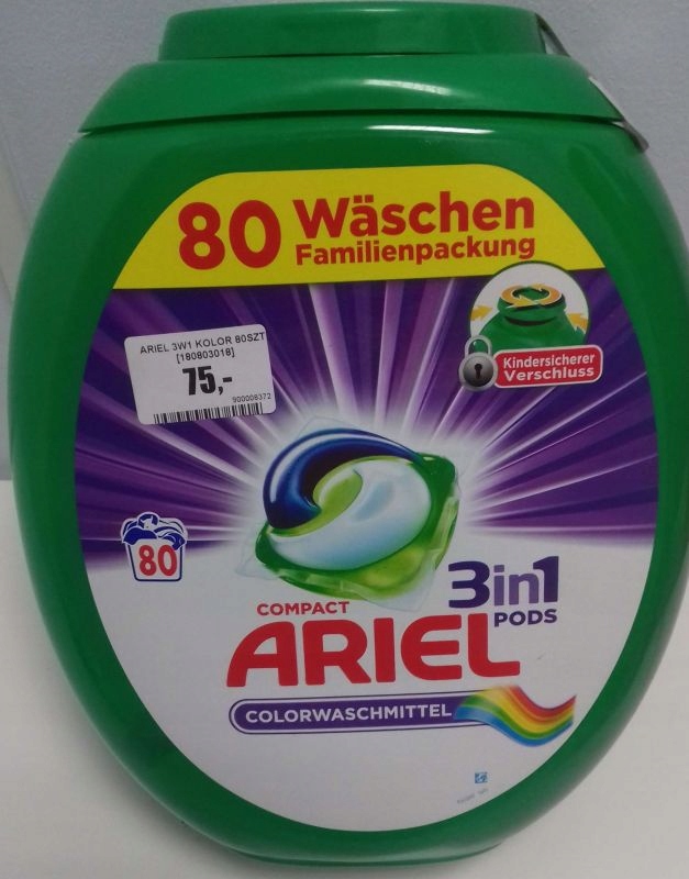KAPSUŁKI ARIEL 3W1 KOLOR 80SZT