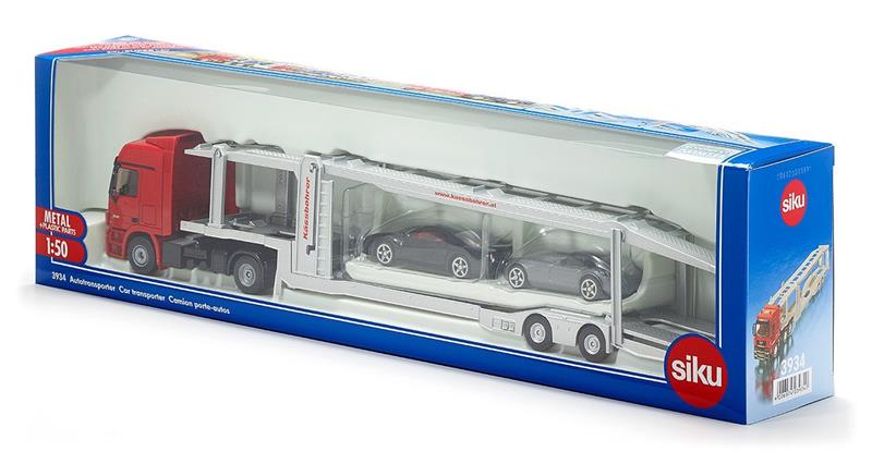 SIKU 3934 Ciężarówka z lawetą do przewozu aut 1:50