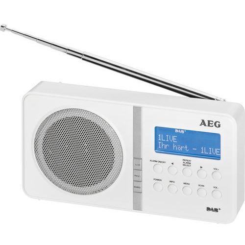 CYFROWE DAB RADIO FM BIAŁE AEG DAB 4138 PRZENOSNE
