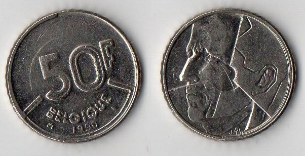 BELGIA 1990 50 FRANCS - JĘZYK WALOŃSKI