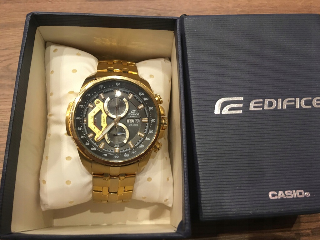 Zegarek Casio EF 558 Złoty Piękny Egzemplarz