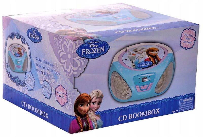 FROZEN BOOMBOX ODTWARZACZ CD USB RADIO KRAINA LODU 7424875275