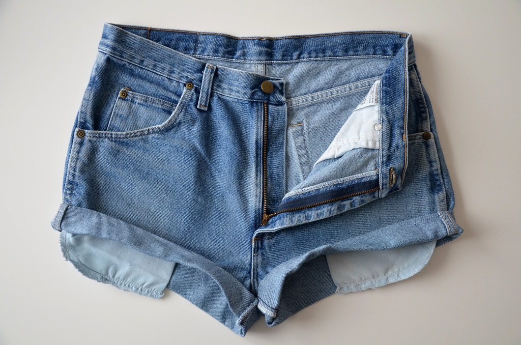 WRANGLER wysoki stan  DIY szorty jeansowe  LEVIS
