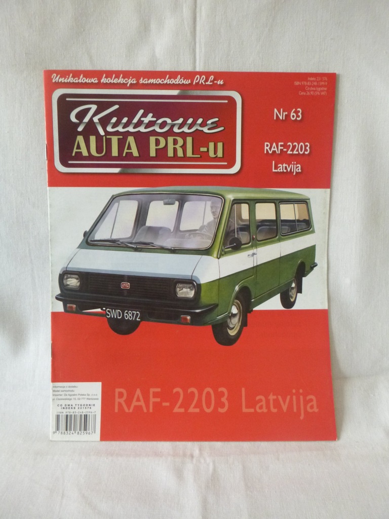 Gazetka Kultowe Auta PRLu - RAF - 2203 LATVIJA