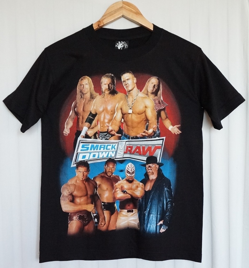 Koszulka WWE wrestling S SMACK DOWN VS RAW