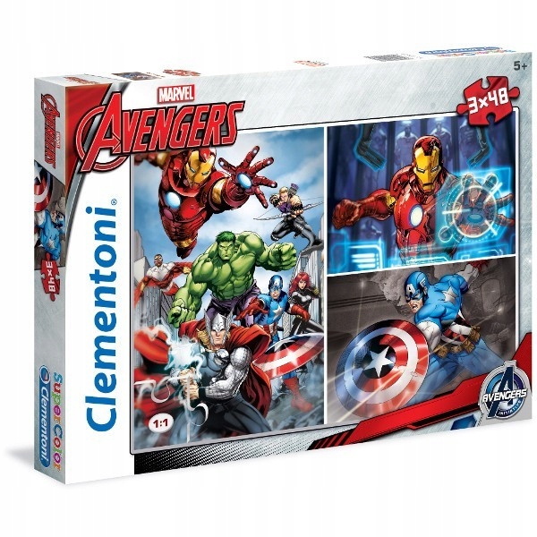 Clementoni 3x48 ELEMENTÓW The Avengers