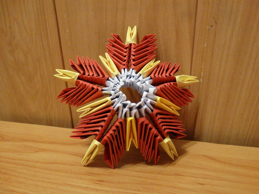 GWIAZDKA origami modułowe 3D prezent ŚNIEŻYNKA