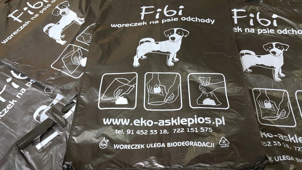 Woreczki na psie odchody FIBI 200 szt. DOSTAWA 24H