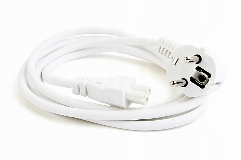 Kabel zasilający koniczynka C5/VDE/1.8m/biały