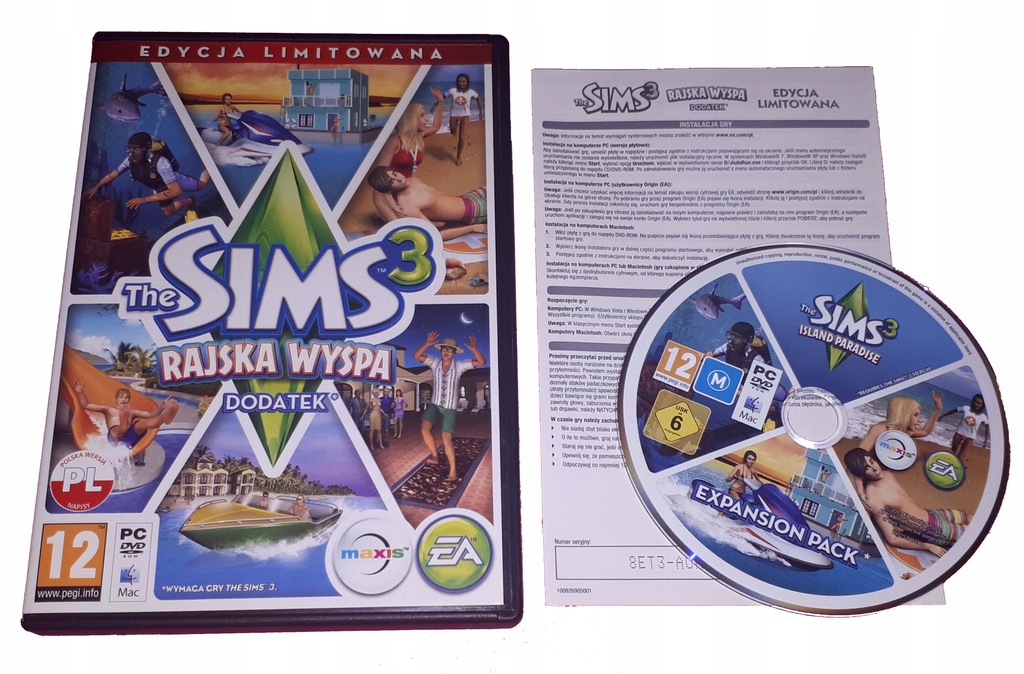 SIMS 3 RAJSKA WYSPA DODATEK EDYCJA LIMITOWANA PL