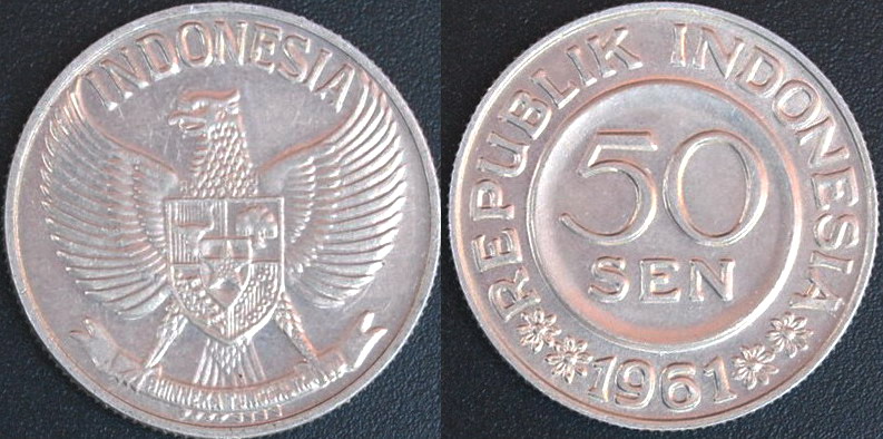 Indonezja 50 sen z 1961 roku.