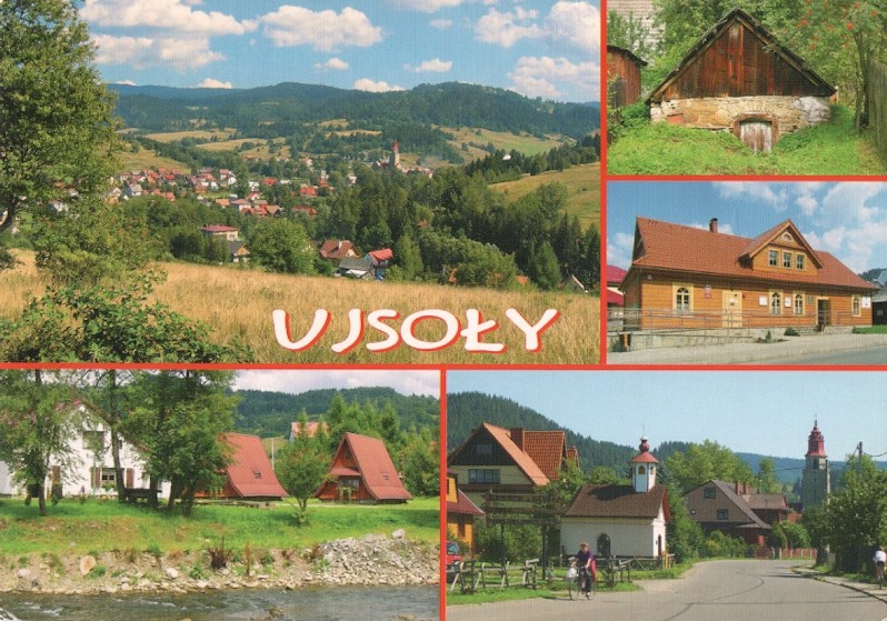UJSOŁY - PANORAMA WSI + KOŚCIÓŁ - 1995R