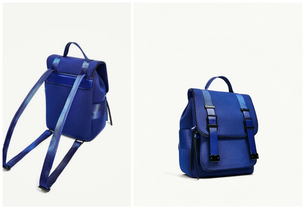 ZARA torebka plecak szkoła studia kobalt niebieski