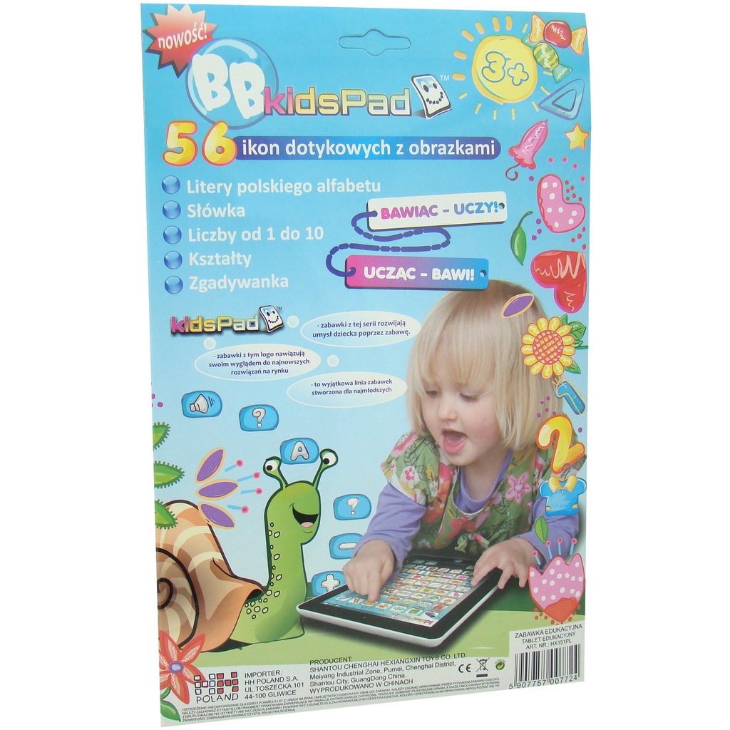 BB KIDS PAD TABLET EDUKACYJNY ZABAWKA EDUKACYJNA - 6985381343 ...