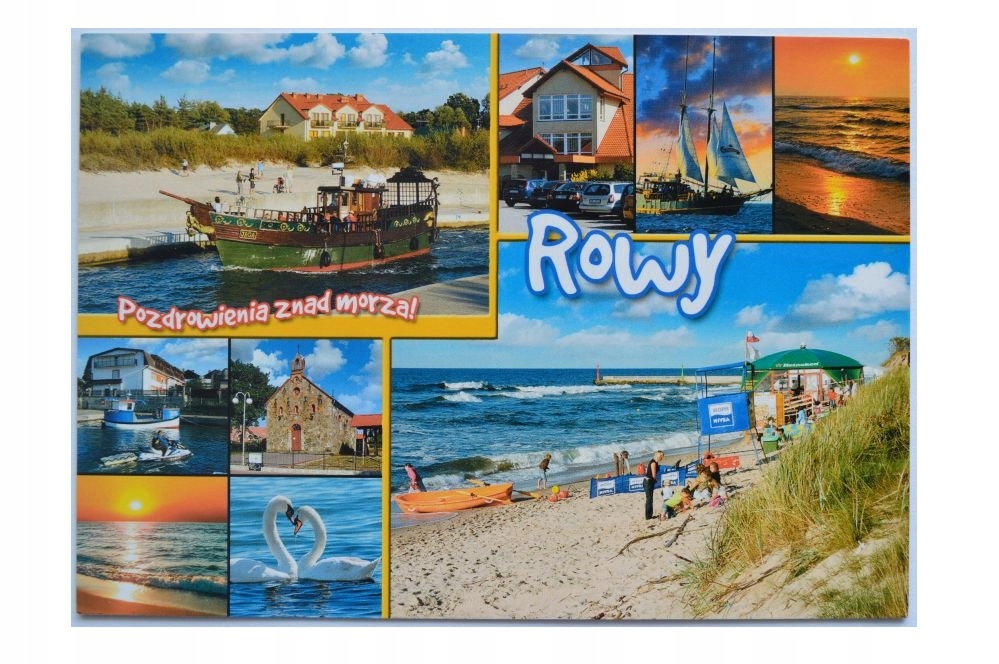 ROWY - STATEK,PLAŻA,ŁABĘDZIE