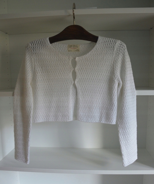 Zara biały sweterek komunia 9-10 lat (140 cm)