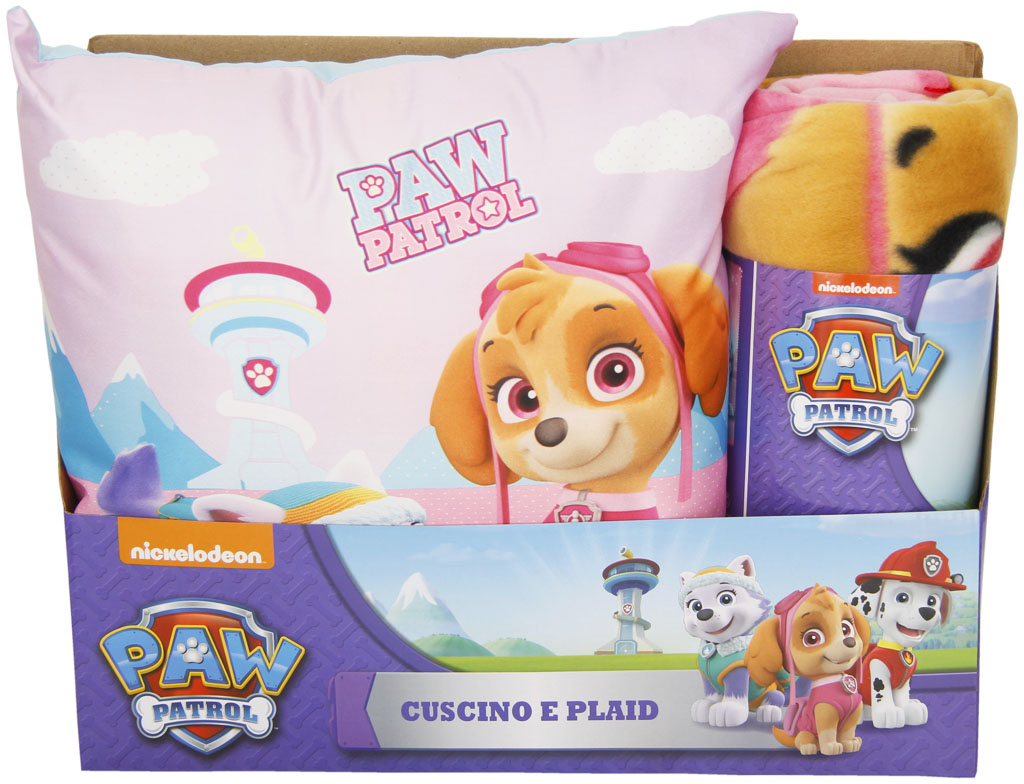 Paw Psi Patrol koc kocyk polarowy + poduszka Skye