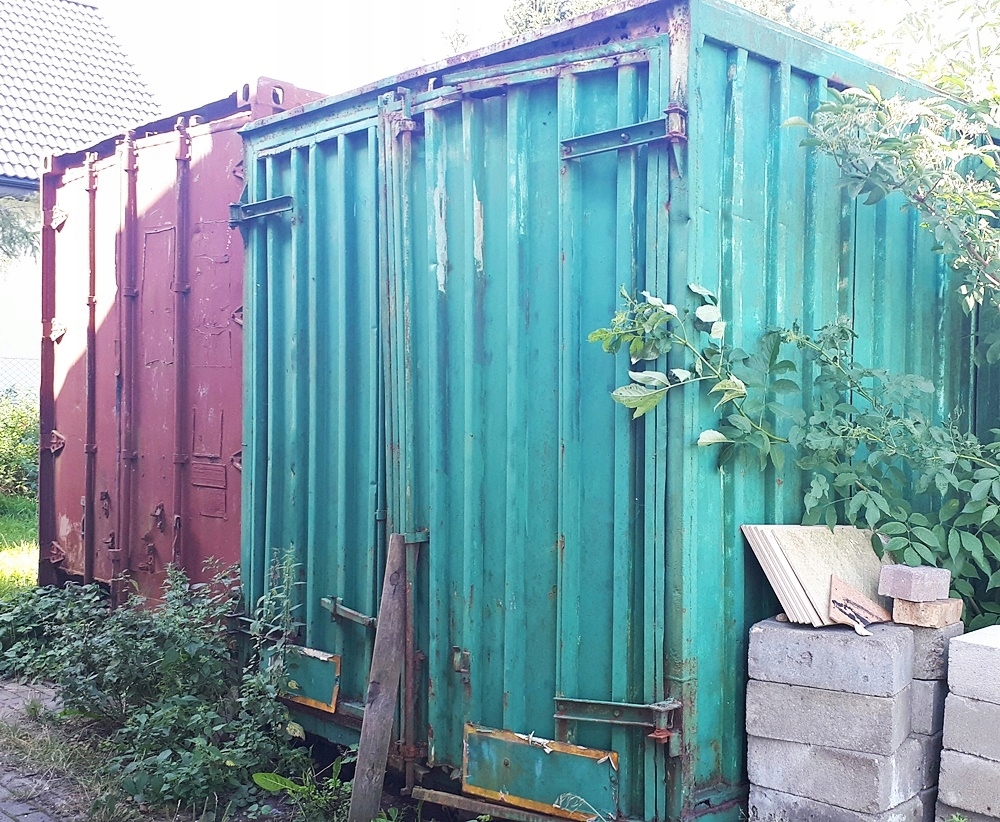 Kontener stalowy magazyn garaż metalowy stary