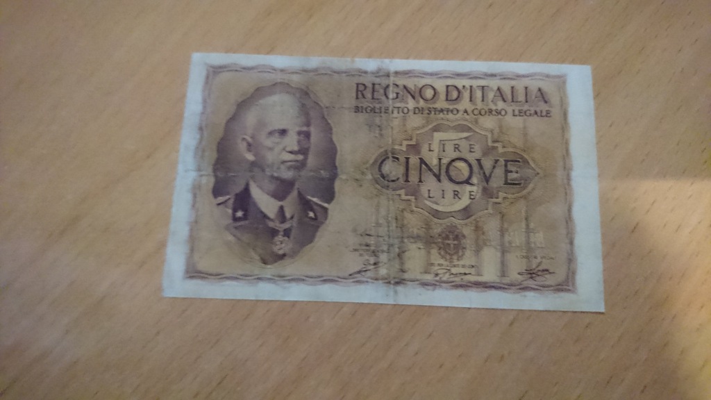 Włochy 5 lirów 1939-44