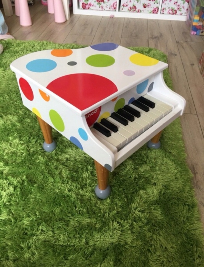 Janod drewniany fortepian dla dzieci confetti