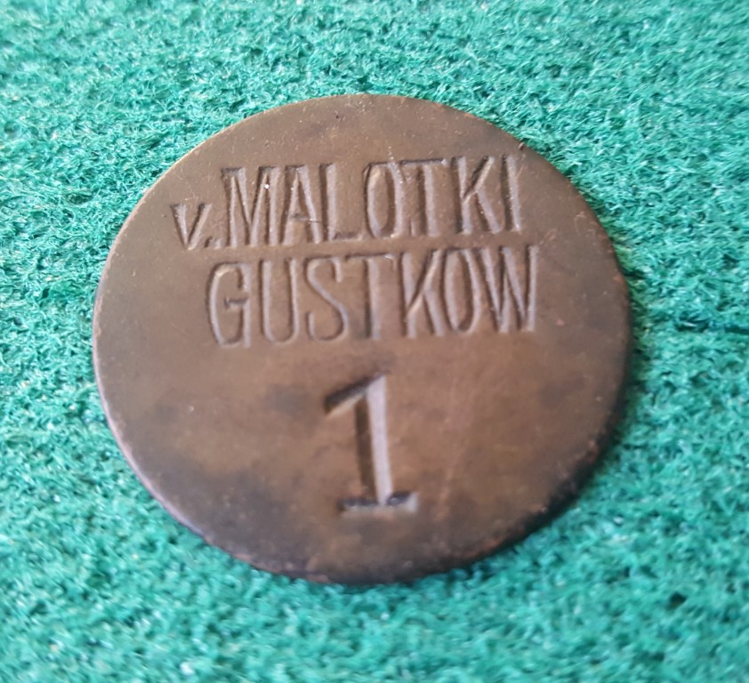 Żeton majątek Gustkow Gostkowo Bytów Butow