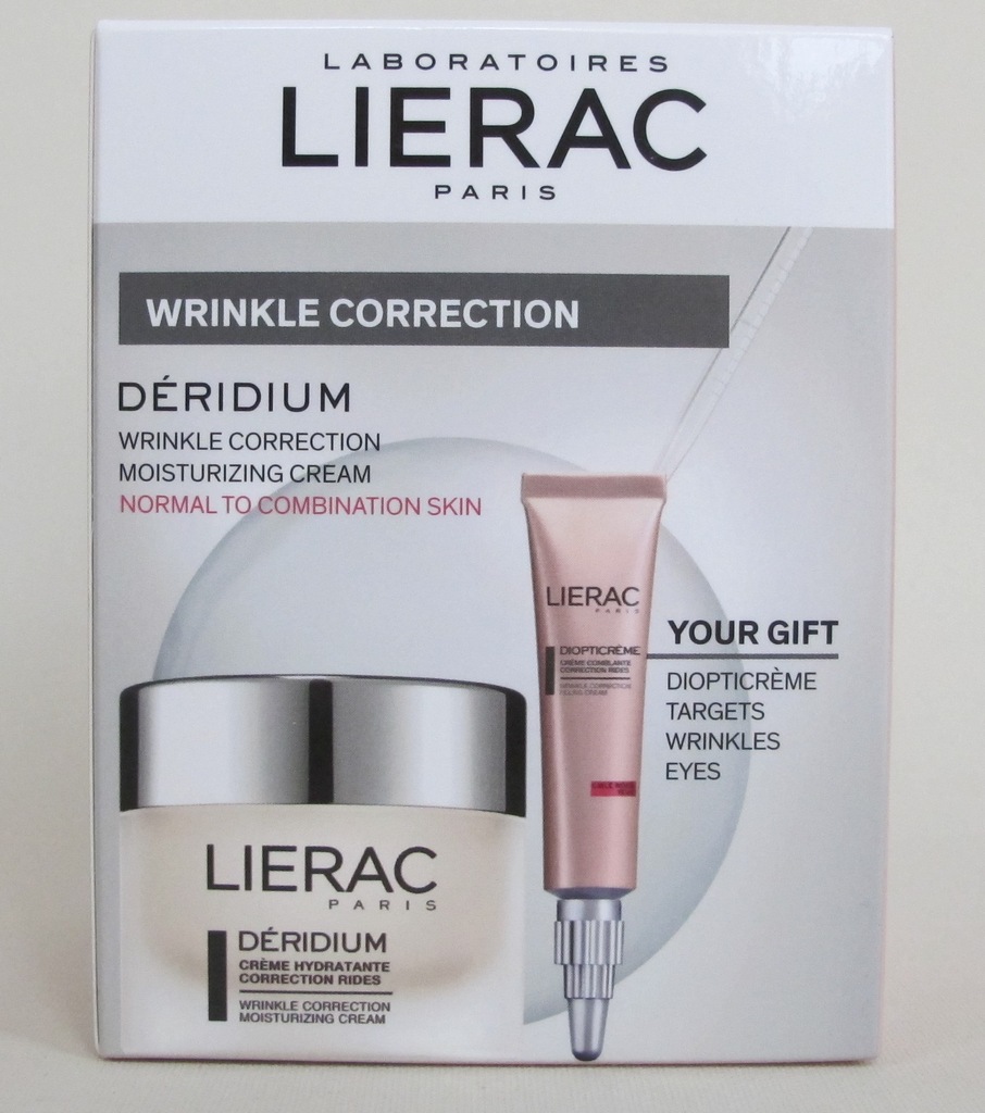  LIERAC DERIDIUM 50ml+DIOPTICREME krem pod oczy