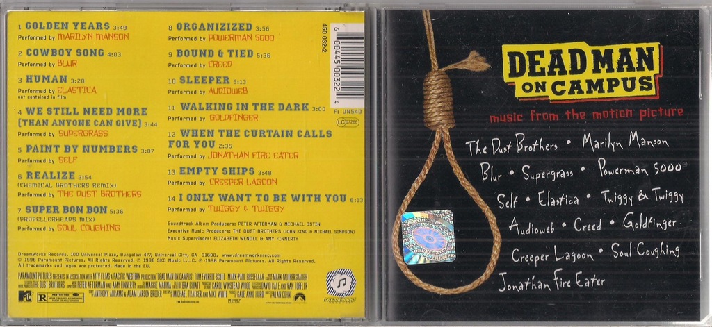 DEAD MAN ON CAMPUS (Music From The Motion Picture)