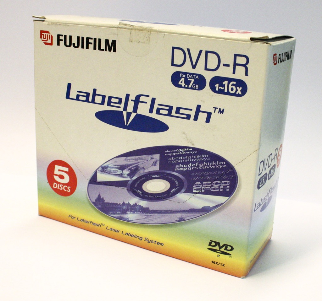 DVD-R Fuji Film 4,7GB NEC LabelFlash 5 sztuk